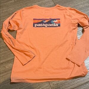 Patagonia Sunset Orange Long Sleeve Tee